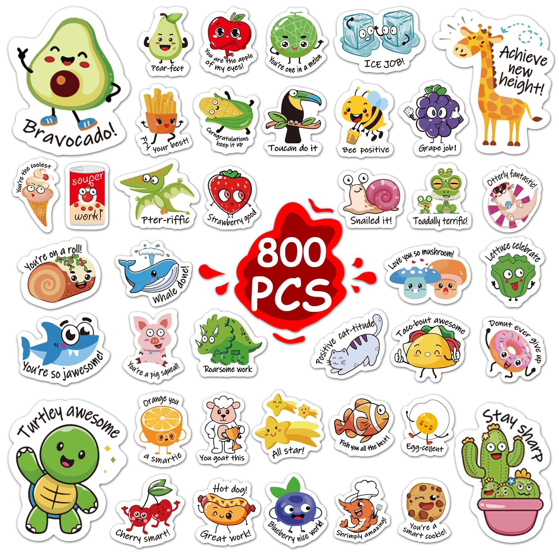 800pcsTeacher Classroom Motivational Stickers for Kids Students