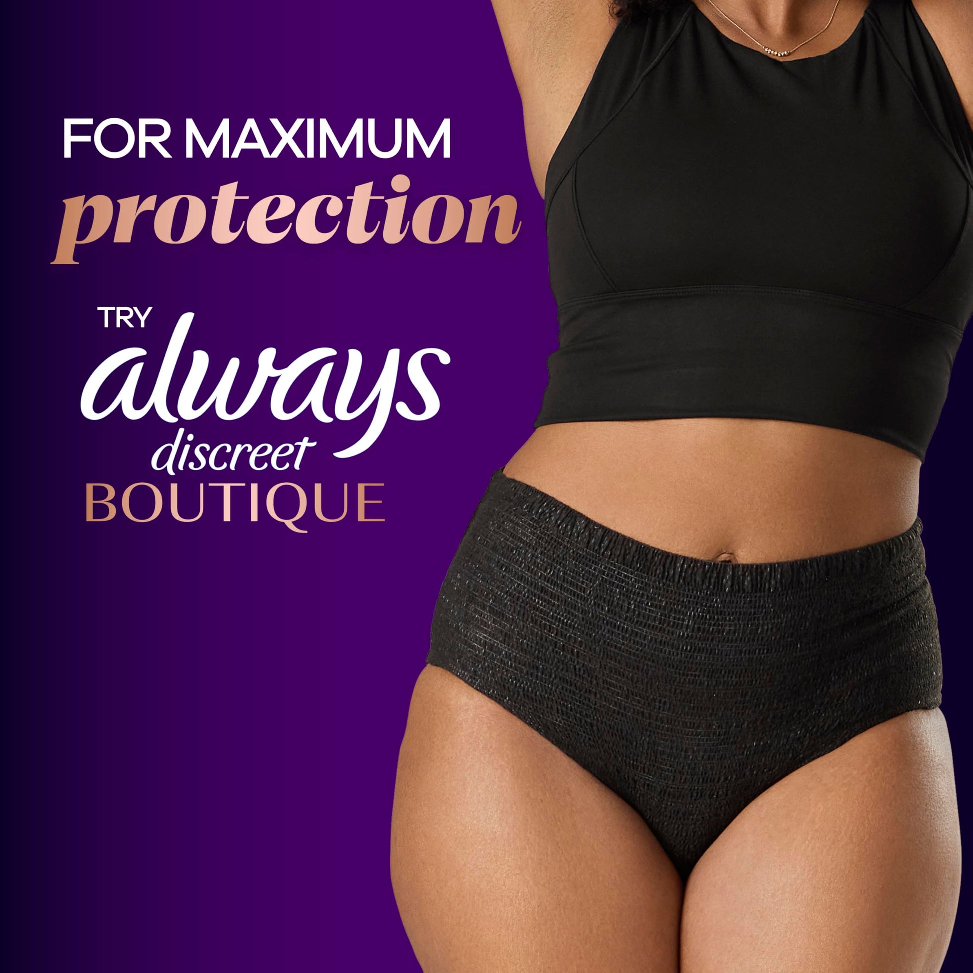 Always Discreet Adult Incontinence Pads for Women, Light Absorbency, Regular Length, Postpartum Pads, 30 Count (3 Packs of 30)