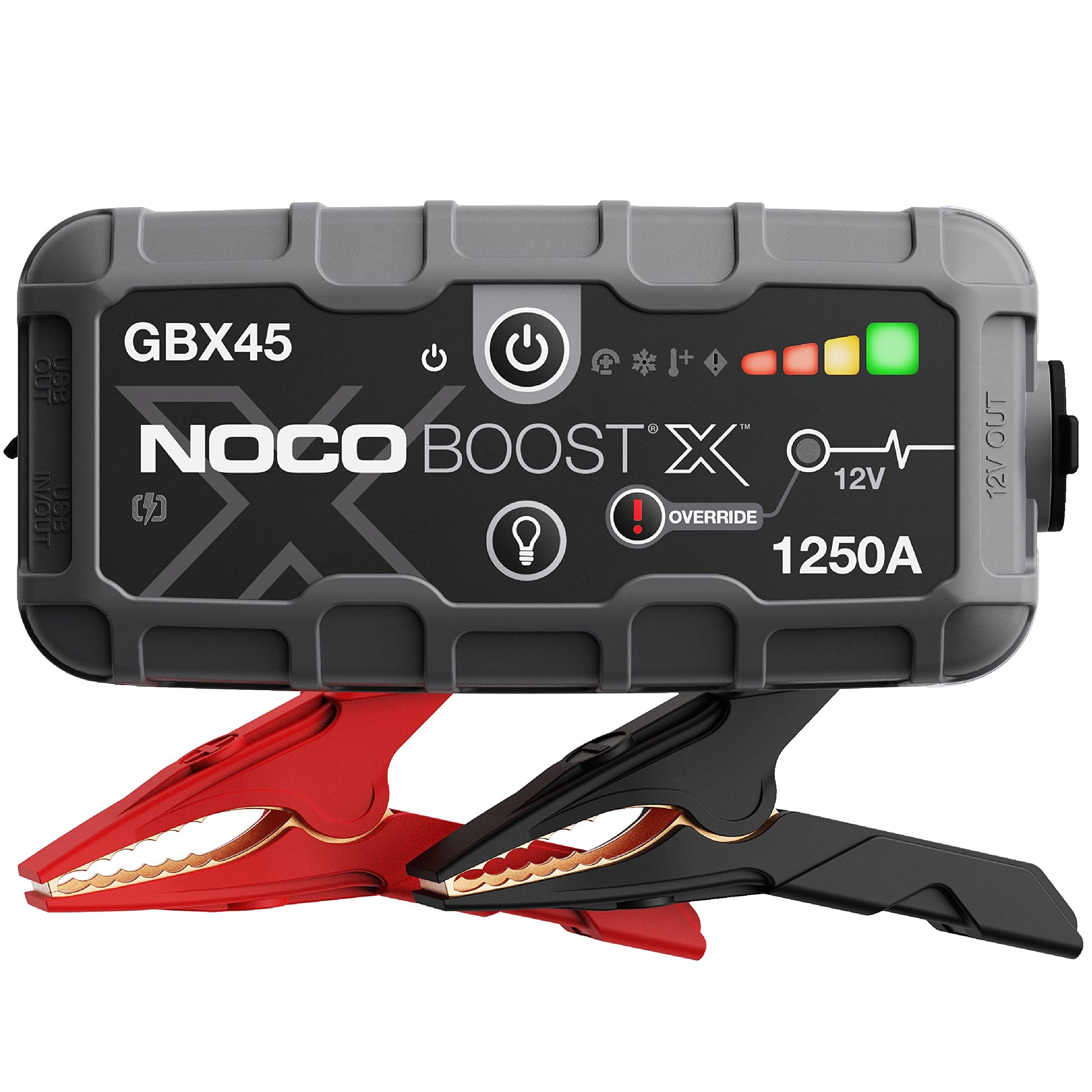 NOCO Boost X GBX45: 1250A UltraSafe Jump Starter – 12V Lithium Battery Booster Pack, Portable Jump Box, Power Bank & Jumper Cables - for 6.5L Gas and 4.0L Diesel Engines