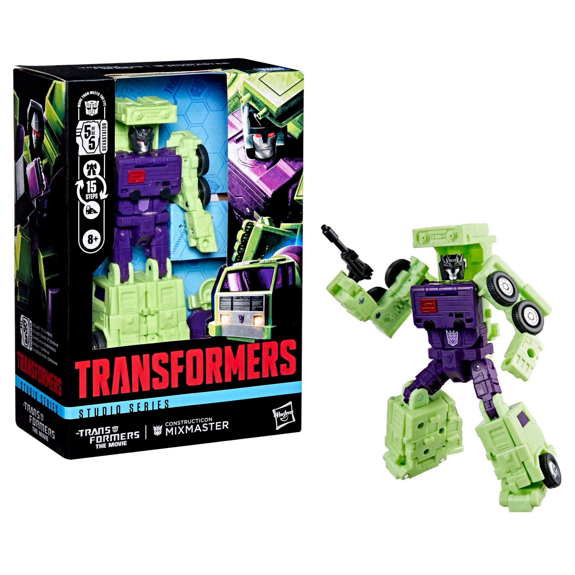 Transformers Studio Series Voyager Class The The Movie Constructicon Mixmaster, 5.5-inch Converting Action Figure, Robot Toys for Ages 8+