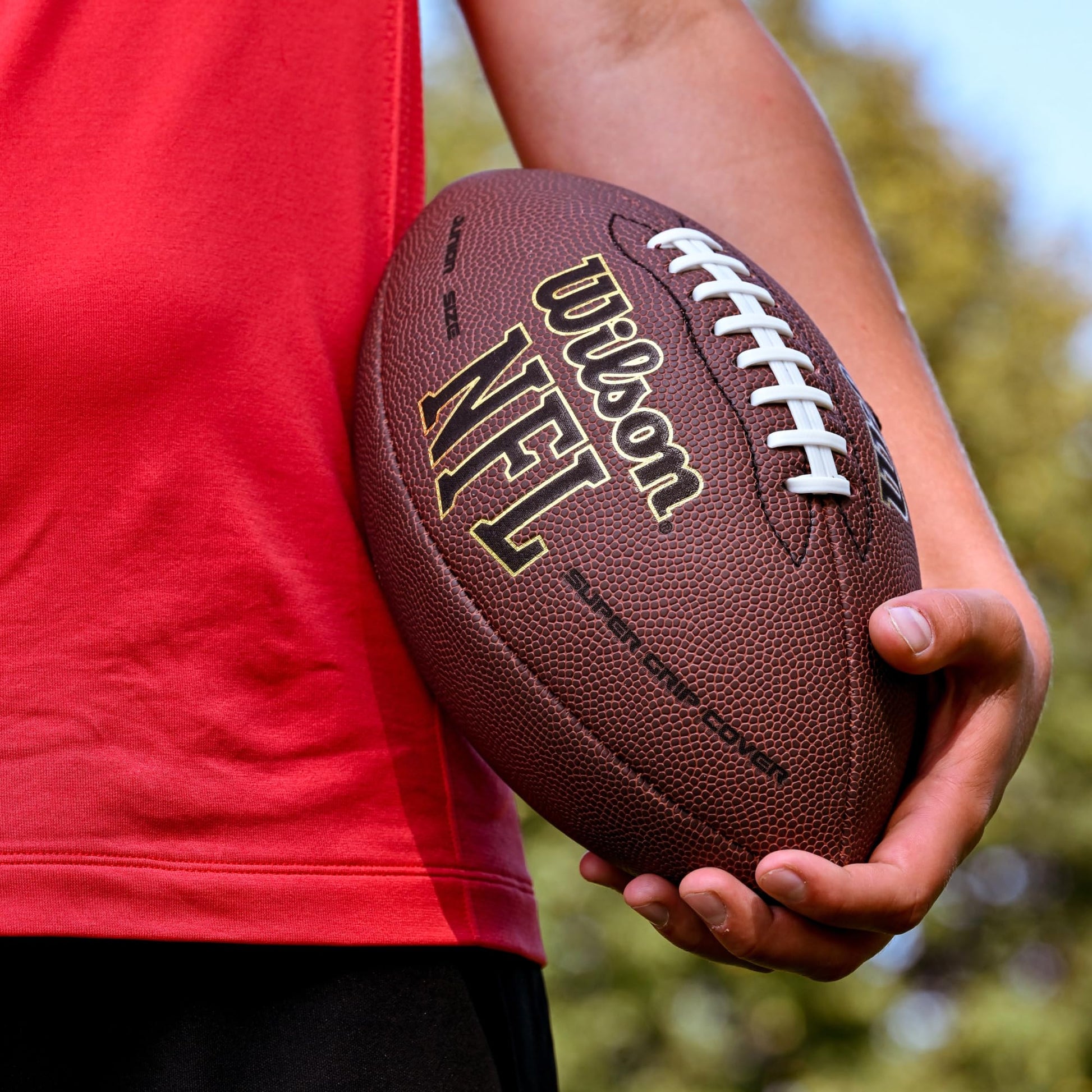 Wilson NFL Super Grip Composite Football - Official Size, Brown