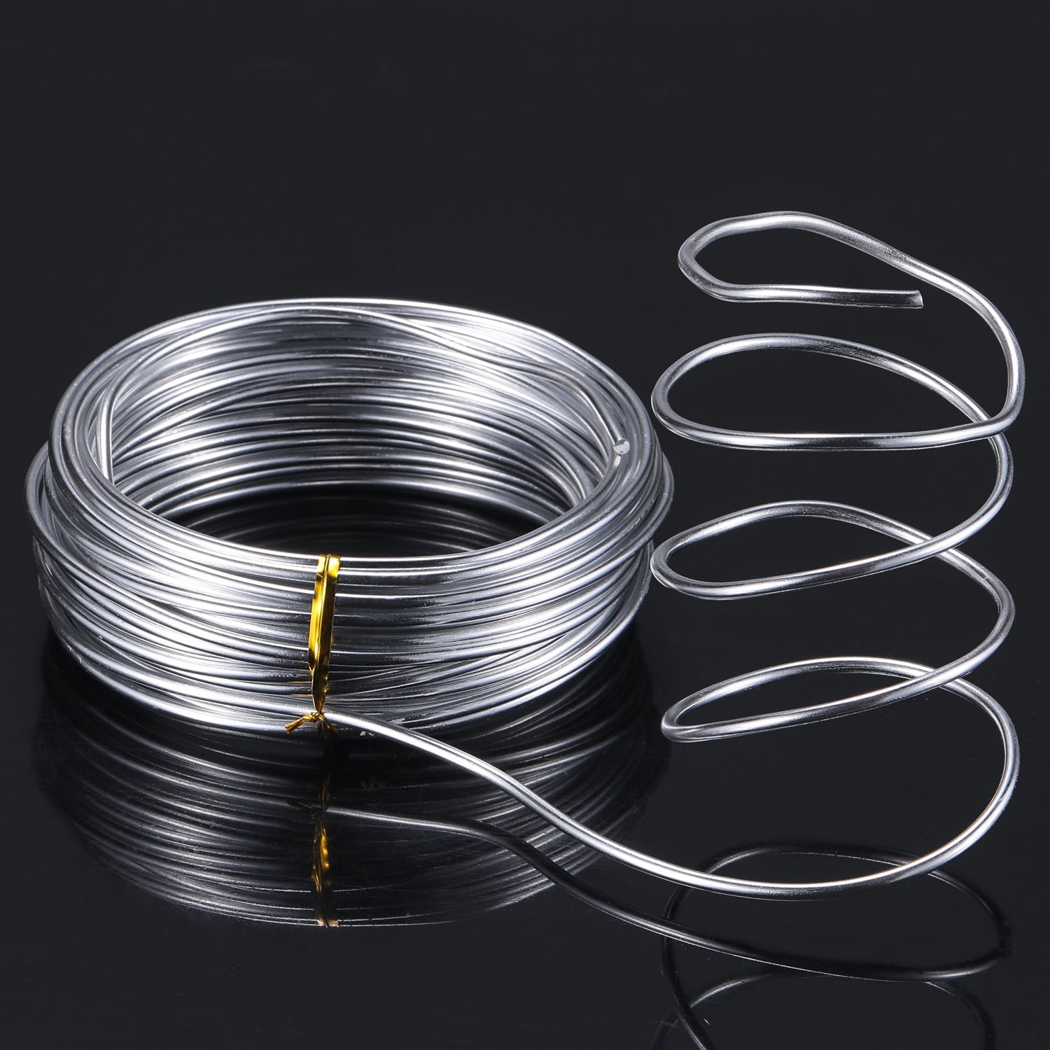 TecUnite Aluminum Craft Wire for Sculpting Armature Bendable Craft Wire for DIY Jewelry Making (1 Roll,Silver,10 M X 3 mm)