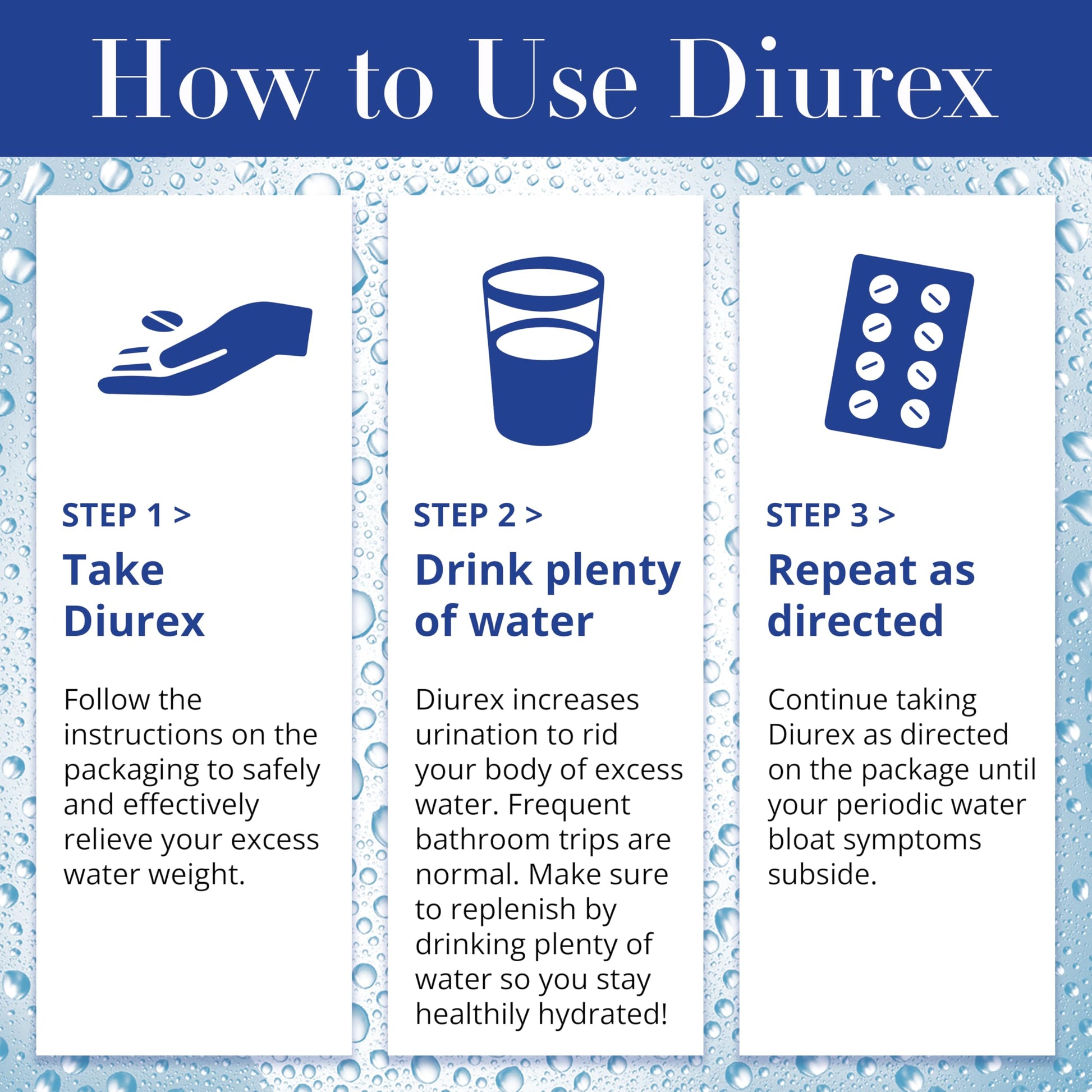 Diurex Caffeine-Free Bloat Relief, Maximum Strength, Relieve Water Bloat Discomfort, Up to 6 Hours of Relief, 48 Count