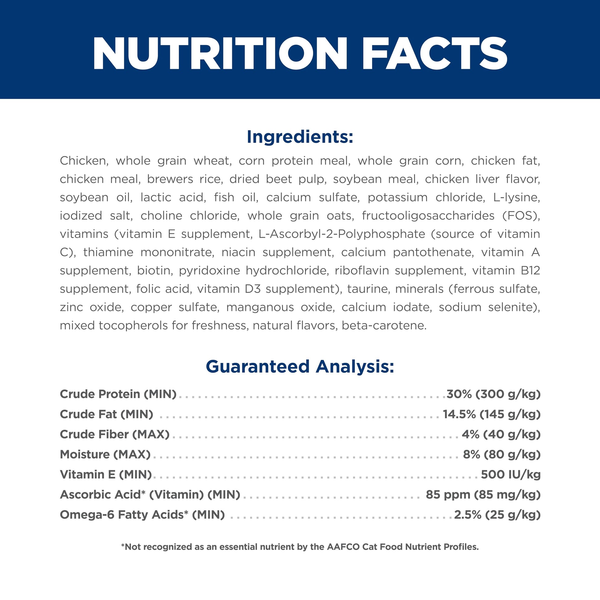 Hill's Science Diet Adult 1-6, Adult 1-6 Premium Nutrition, Dry Cat Food, Chicken Recipe, 4 lb Bag