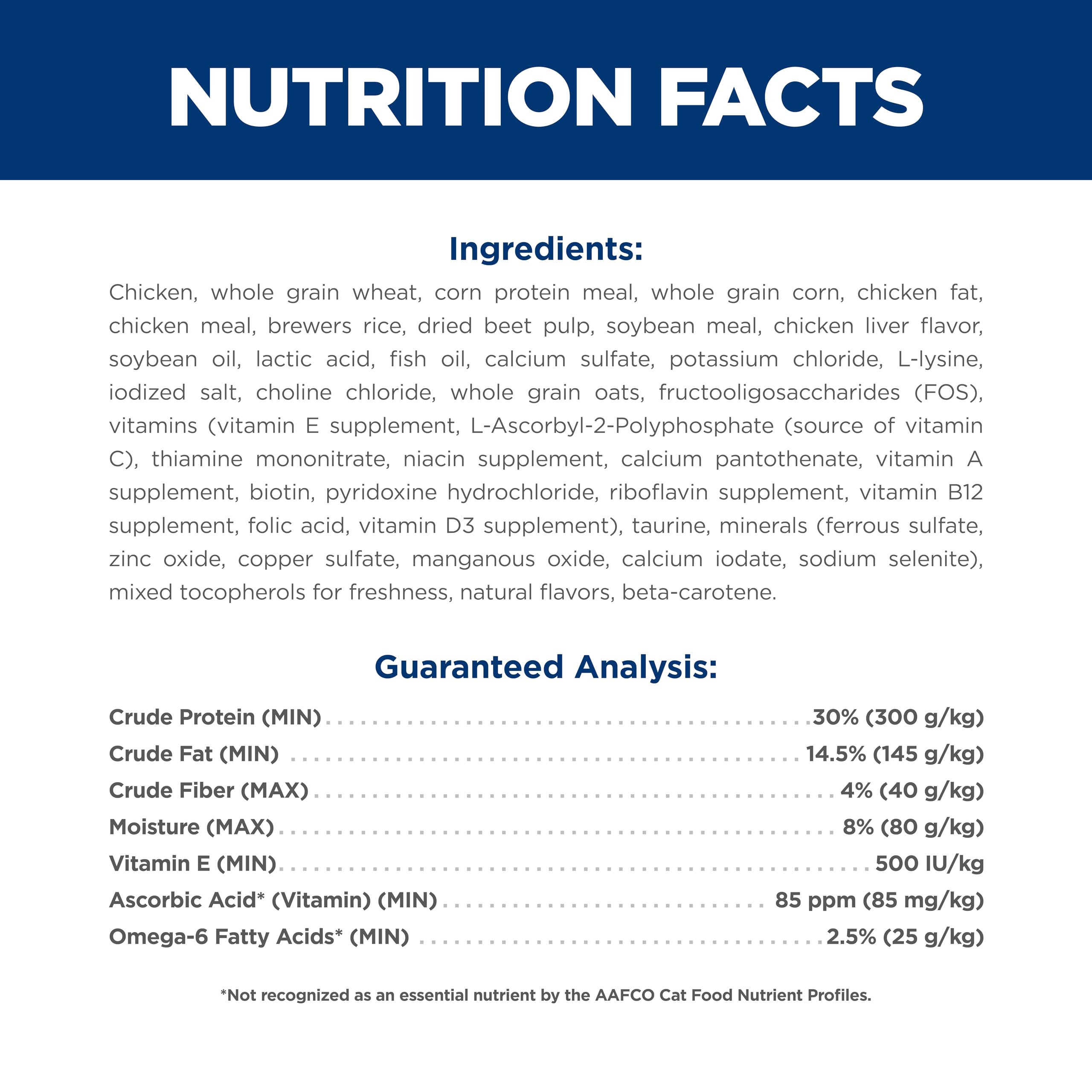Hill's Science Diet Adult 1-6, Adult 1-6 Premium Nutrition, Dry Cat Food, Chicken Recipe, 4 lb Bag