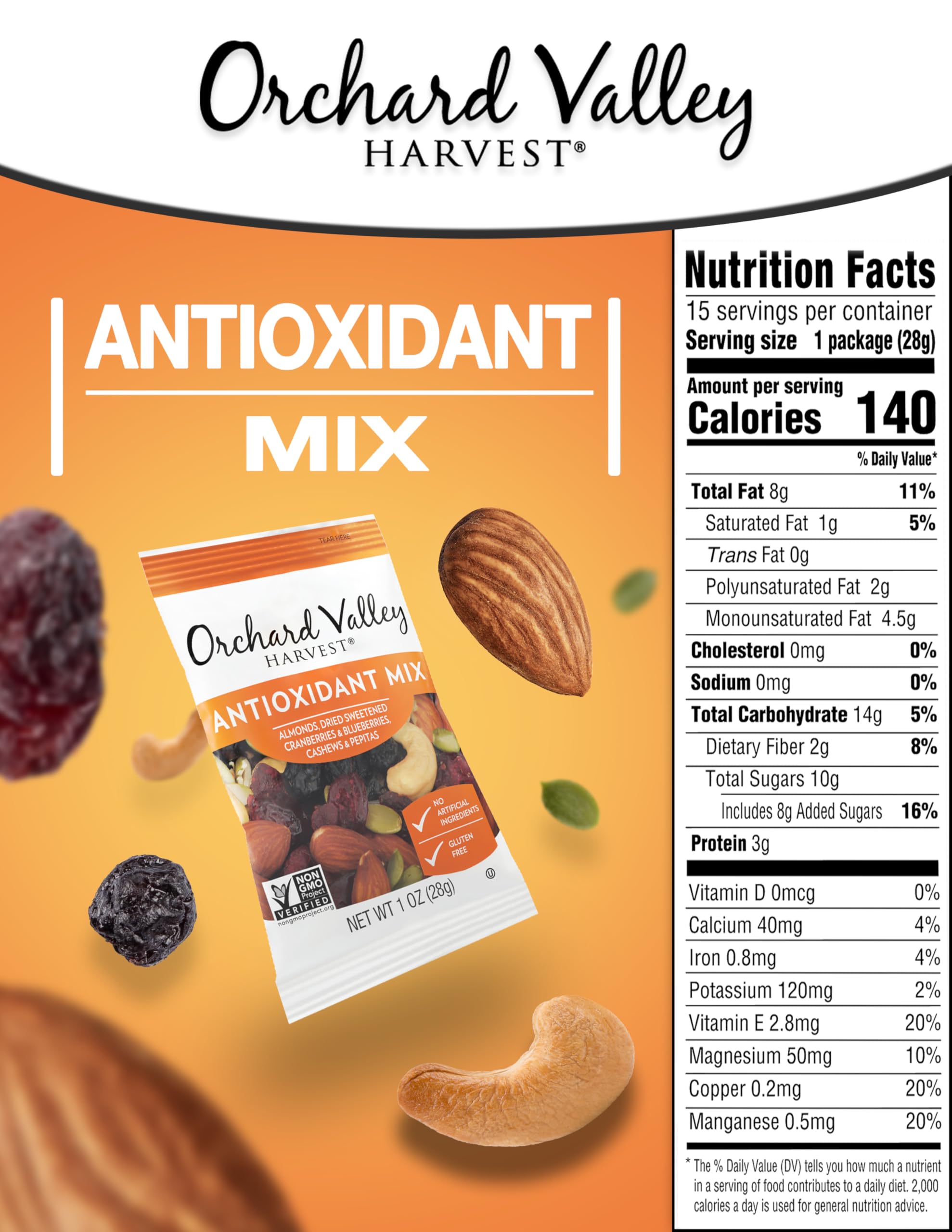 Orchard Valley Harvest Antioxidant Mix, 1 Oz, 15 Ct