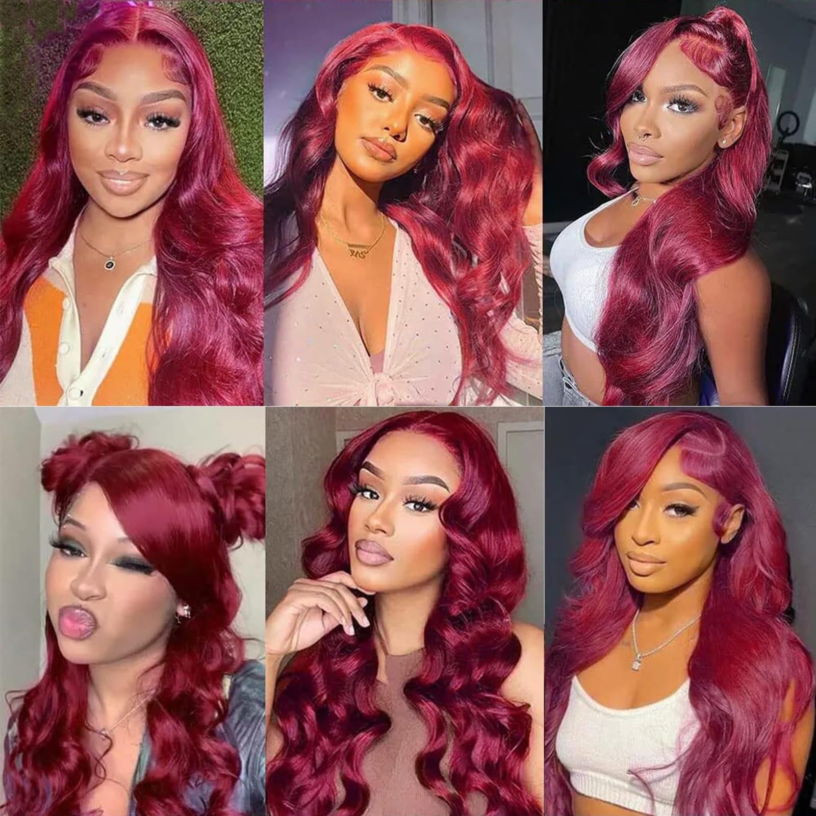 QZOQZO 28 Inch 99j Burgundy Lace Front Wigs Human Hair Red Burgundy Wig 180% Density 13x6 Body Wave Lace Front Wigs Pre Plucked Glueless Lace Front Wigs Human Hair for Women