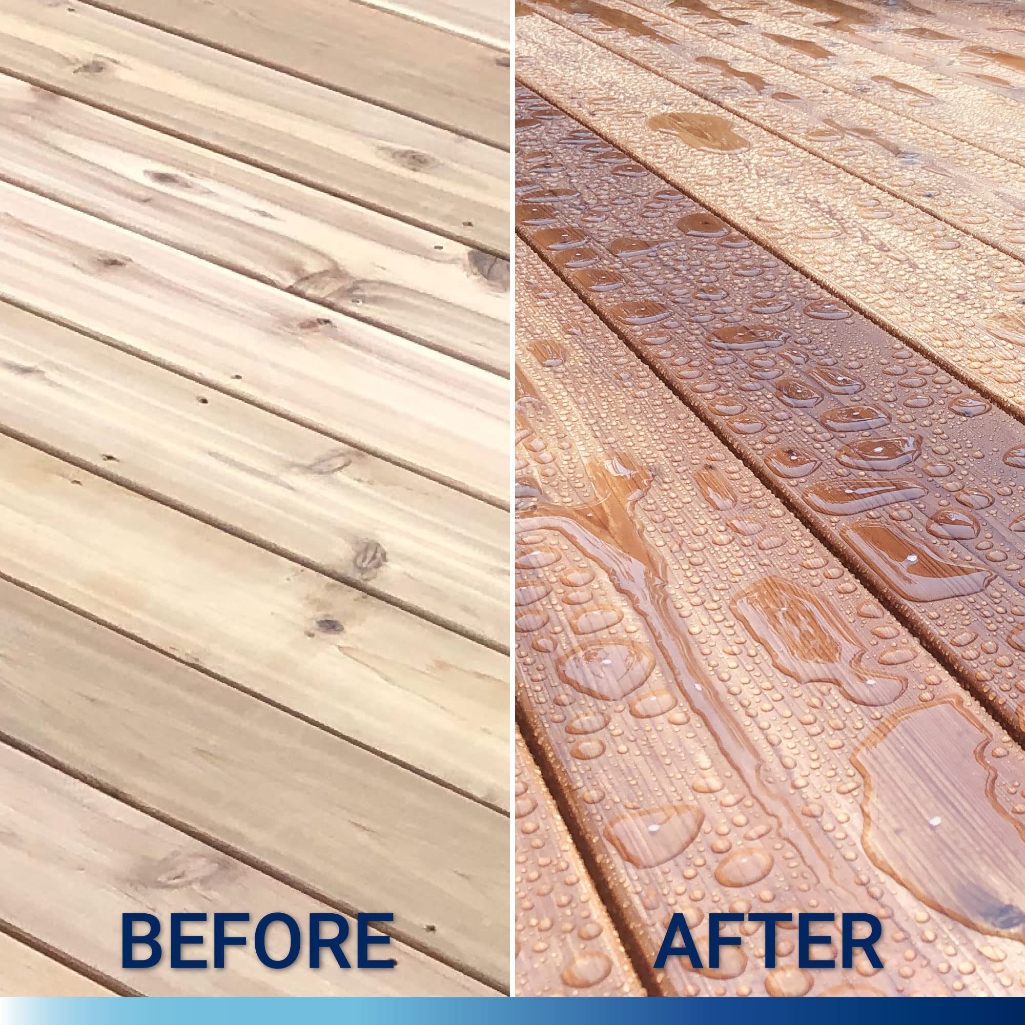 SEAL-ONCE MARINE - 1 Gallon Penetrating Wood Sealer, Waterproofer & Stain. Water-Based, Ultra-low VOC formula for high-moisture areas to protect wood docks, decks, piers & retaining walls.