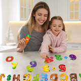 Large Size Magnetic Letters, Cute Animal Alphabet ABC Magnets for Fridge Colorful Uppercase Animals Toys Set Educational Spelling Learning Games for Kids, Toddlers 3 4 5 Years Old