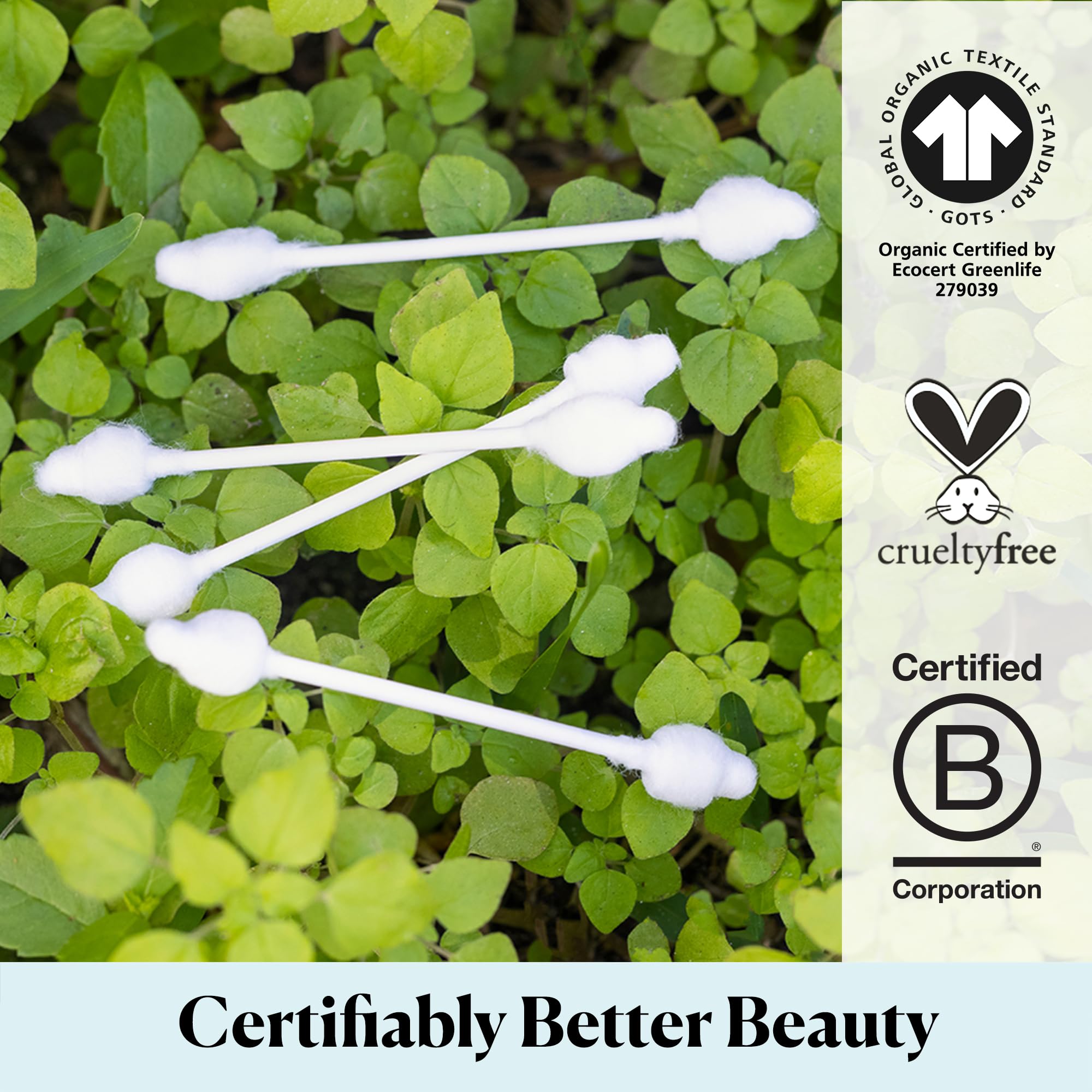 Sky Organics - Organic Cotton Swabs, 500 ct. - Ultra Soft Tips - Strong & Durable - Hypoallergenic - Chlorine Free - Sustainable - with Ebook - Natural, Vegan & Cruelty Free - Skin Care & Self Care