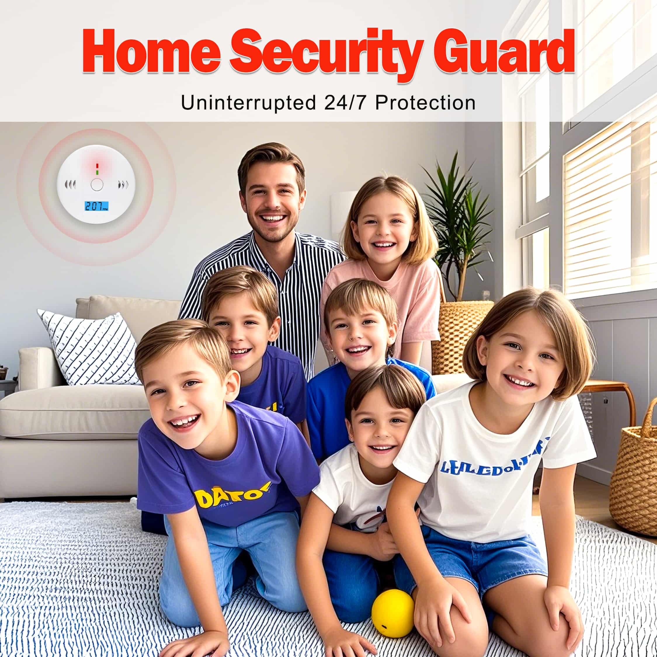 3 Pack Carbon Monoxide detectors,co Detector,Carbon Monoxide Alarm,co2 Detector Battery Powered with LCD Display,Carbon Monoxide Detector,UL2034 Standards,for Home