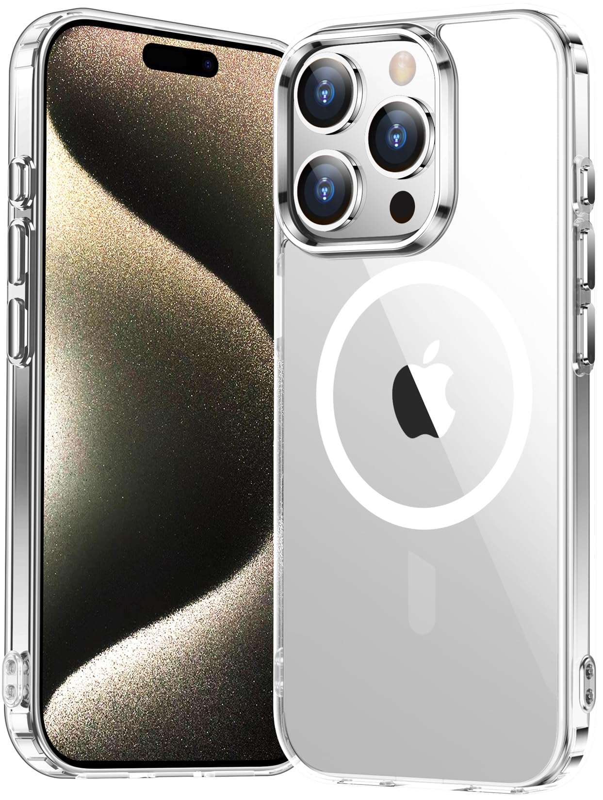 Temdan for iPhone 12 Case for iPhone 12 Pro Case,[Compatible with Magsafe][Not Yellowing] Slim Thin Shockproof Phone Case-Clear