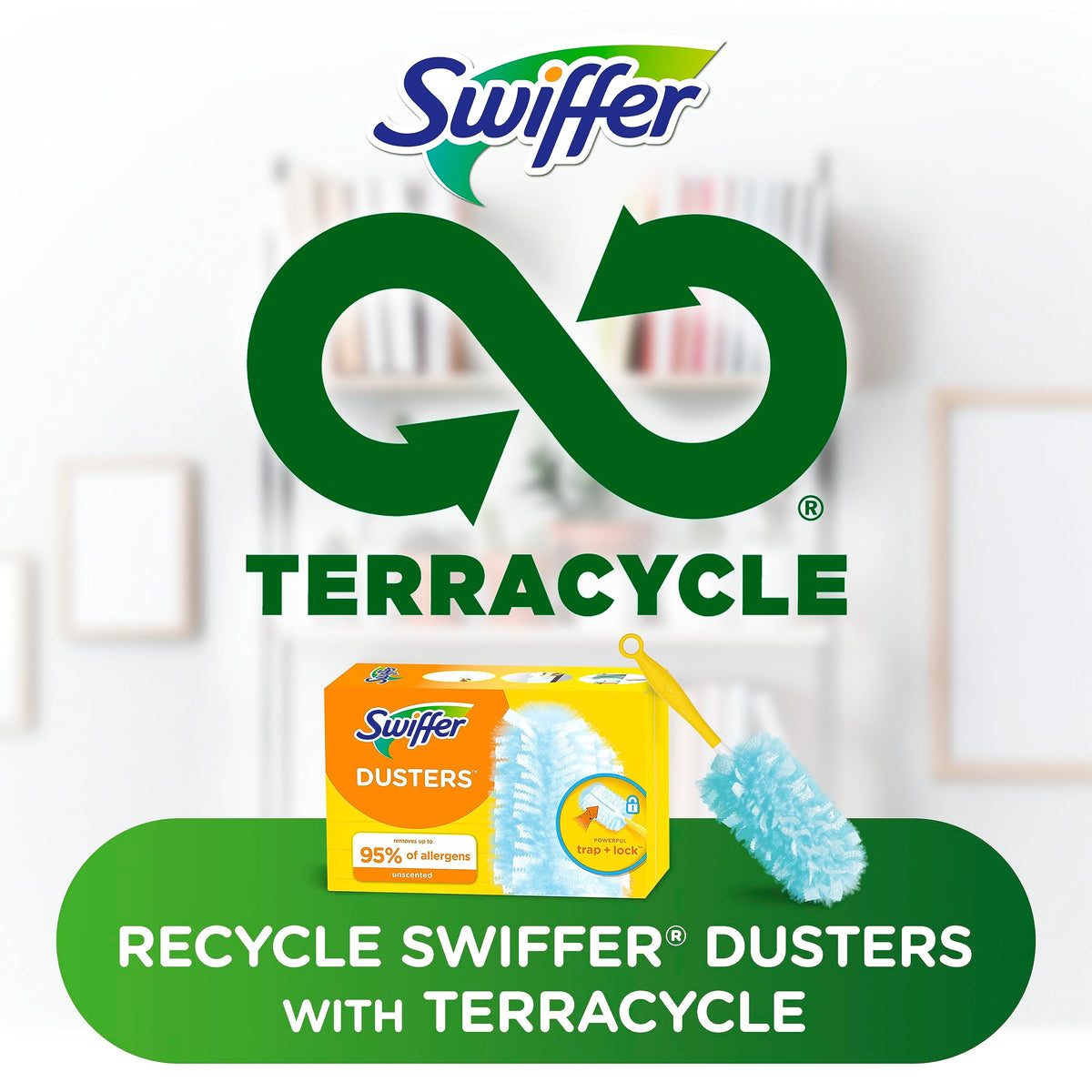 Swiffer Staubmagnet Starter-Kit, Kit enthält 1 Griff und 5 Staubmagnete