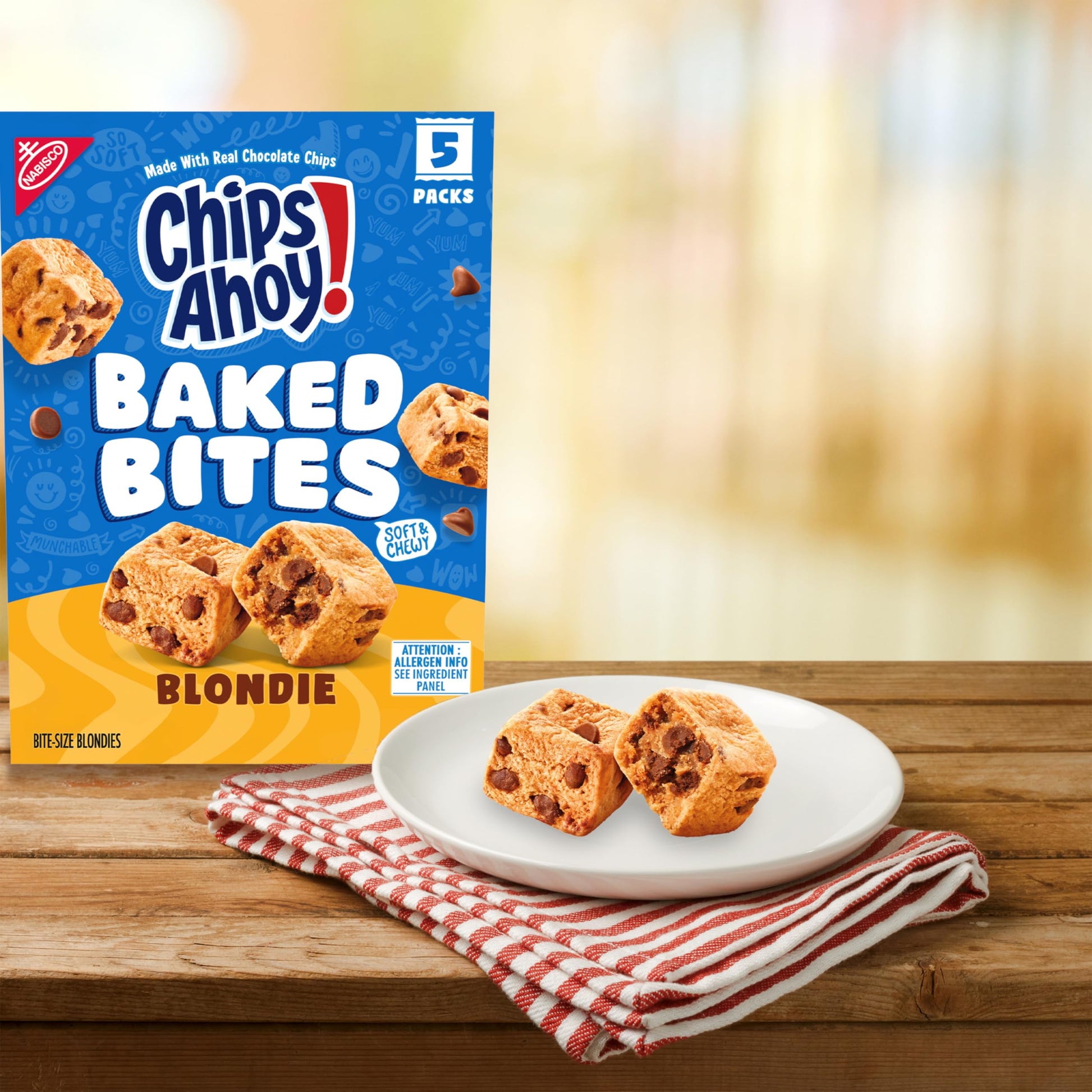 CHIPS AHOY! Baked Bites, Blondie, 5-1.5 oz Snack Packs (5 Bites per Pack)