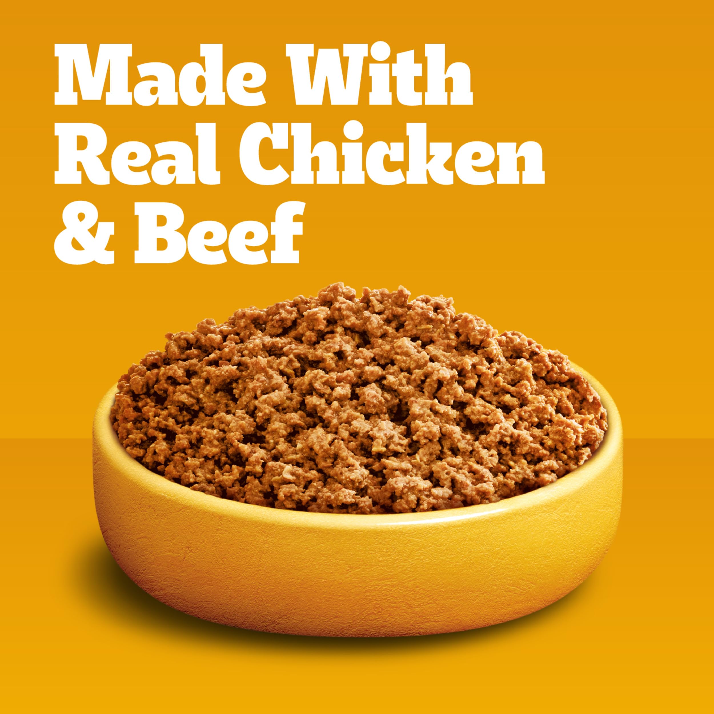 Pedigree Puppy Chopped Ground Dinner Canned Wet Puppy Food with Chicken & Beef, 13.2 oz. Cans (12 Count, Pack of 1)