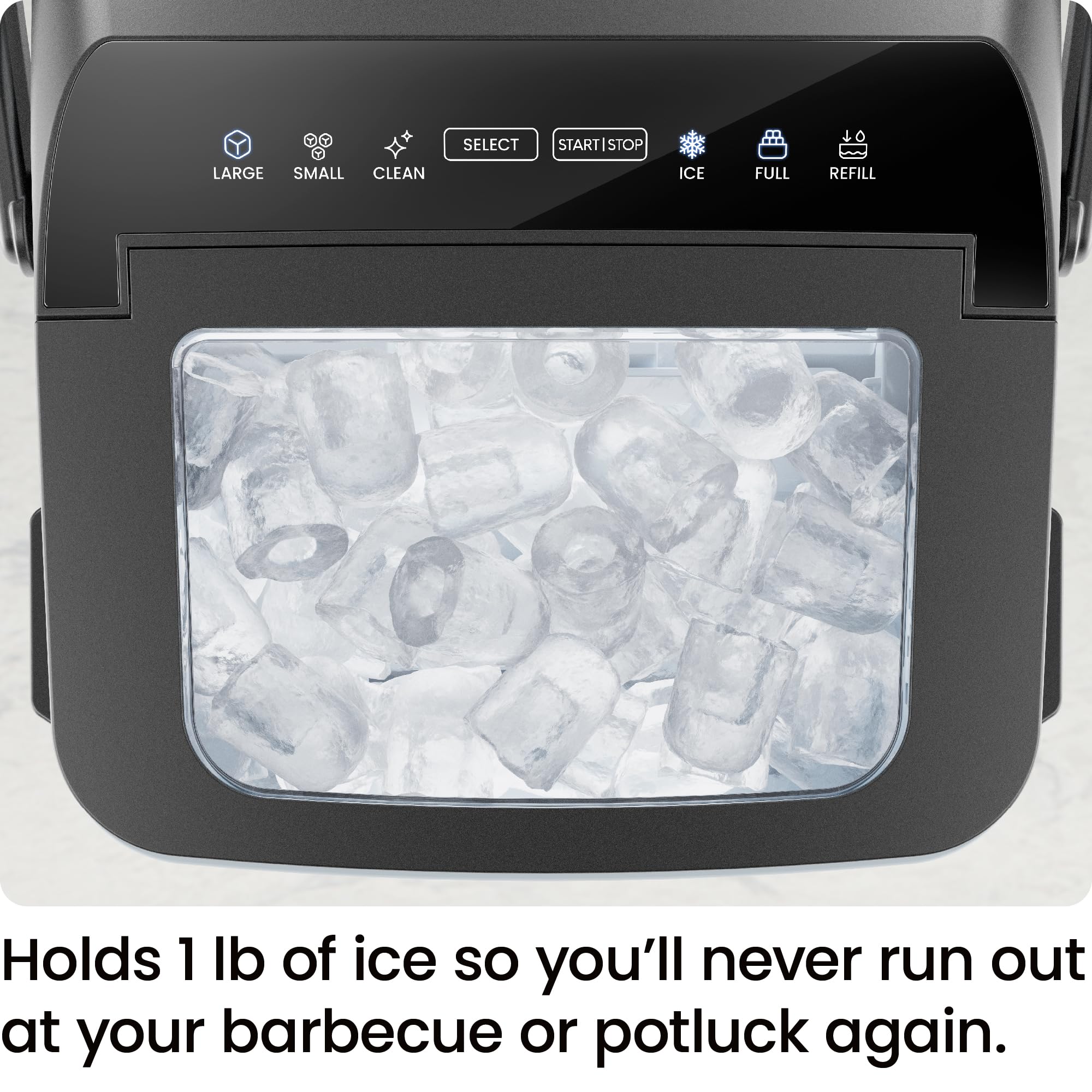 Iceman Dual-Size Ice Maker Countertop - Portable Ice Machine, Large and Small Ice Machine Maker with Self Cleaning, 9 Cubes in 7 Mins, 22lbs/24hrs, for Home, Kitchen, Office, Party, Ice Scoop Included