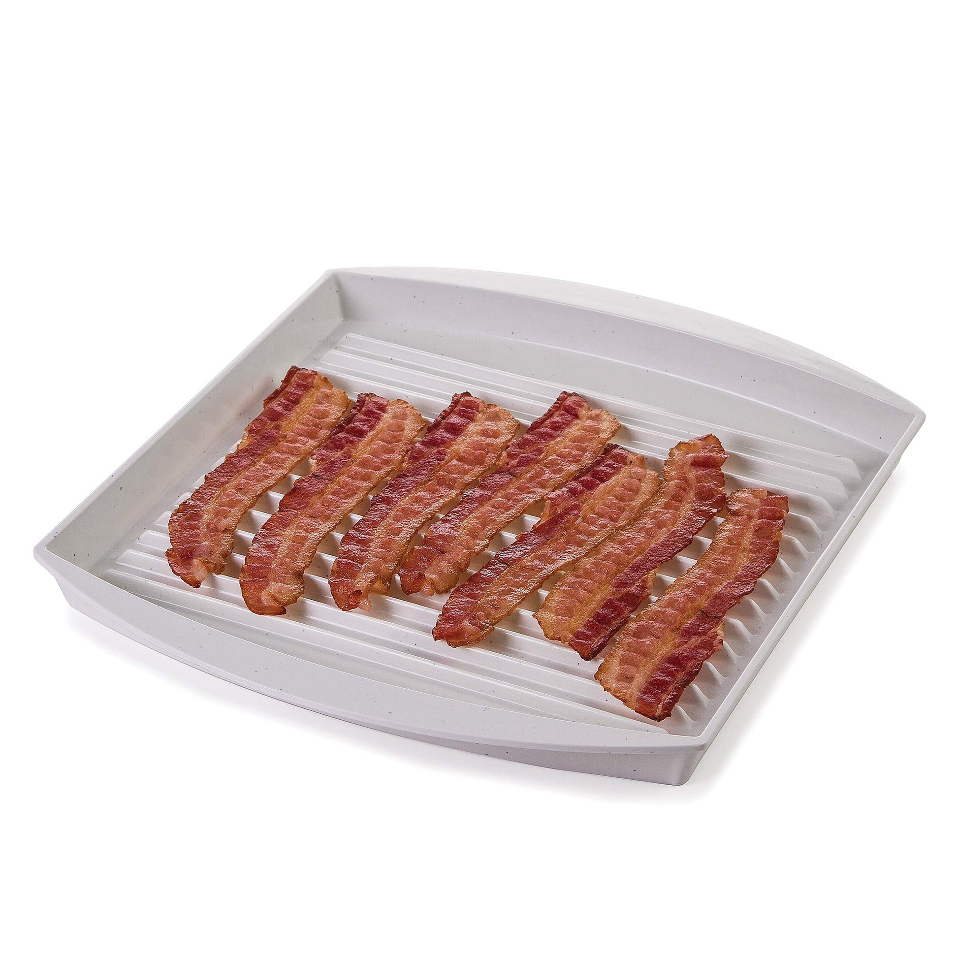 PrepSolutions Microwavable Bacon Grill, White – Nonstick, Easy-Clean Design, 1 Piece