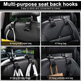 LivTee Car Purse Hook, Headrest Hook for Car, 4 Pack Universal Auto Car Seat Headrest Hook Hangers Organizer for Purse Coat Umbrellas Grocery Bags Handbag, Car Accessories - Carbon Fiber Black