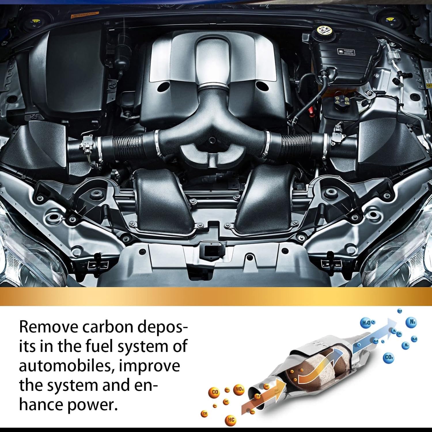 3 Pcs Catalytic Converter Cleaner Auto Parts Engine, Exhaust System Pipe Carbon Removal Cleaner Treatment Additive Oil, Fuel System Treatment Oil Additive for Gas and Diesel Car