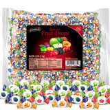 Colombina Delicate Fruit Drops, 4 Assorted Fruit Candy Flavors, Individually Wrapped, Ideal for Easter, Halloween, and Christmas, 2.2lbs (Pack of 1)