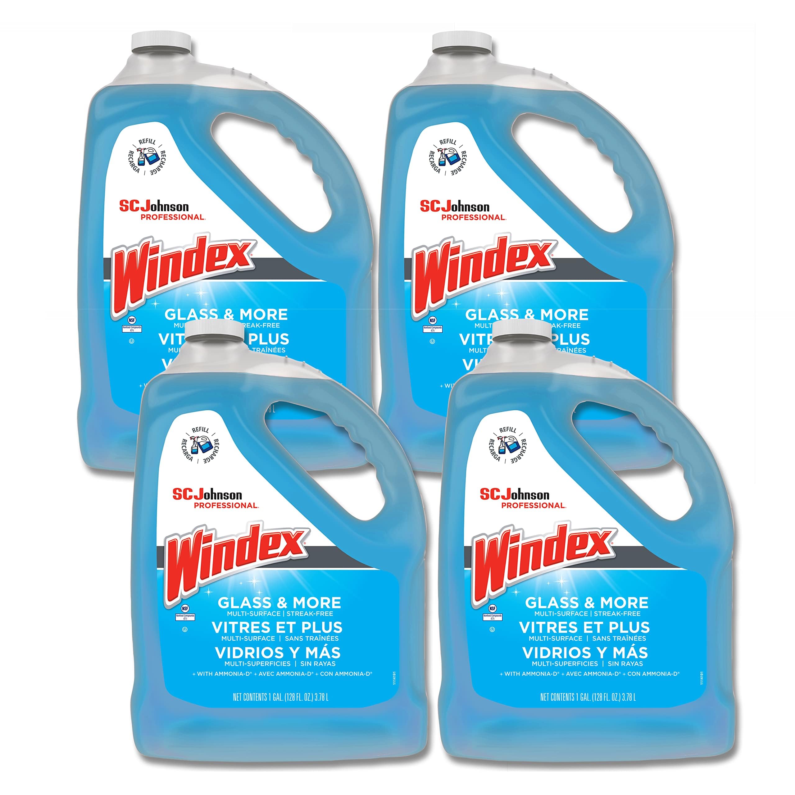 Windex® Glass & Multi-Surface Cleaner, 128 Oz Bottle, Case Of 4