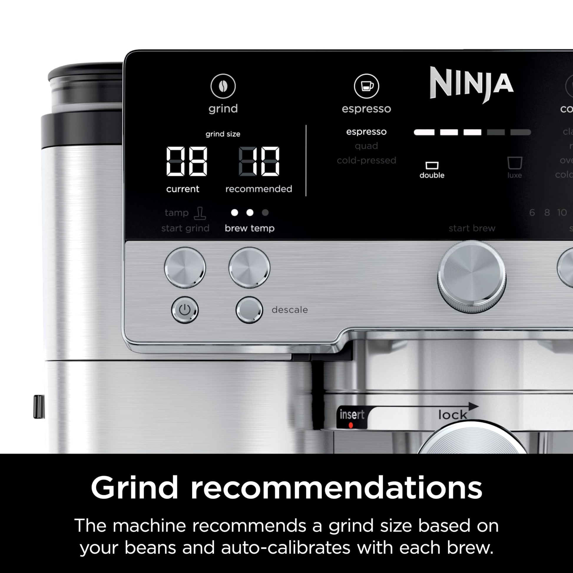 Ninja | Espresso Machine and Drip Coffee Maker| Luxe Café Premier Series | Integrated Coffee Grinder, Milk Frother, Assisted Tamper & Built-In Espresso Accessory Storage | Stainless Steel | ES601