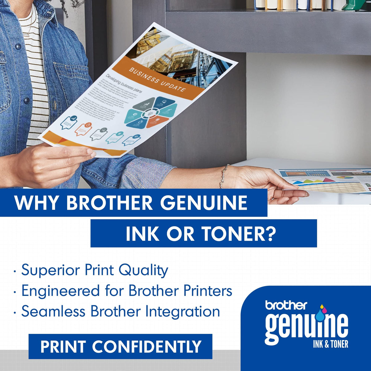 Brother Genuine TN433BK High-Yield Toner – Einzelhandelsverpackung, Schwarz, 1 Größe