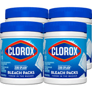 CLOROX Zero Splash Bleach Packs - Laundry Pods, 4 Pack