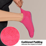 SkiBeaut Grips Non Slip Socks for Women, 4 Pairs Yoga Pilates Anti Skid Socks Woman Hospital Dance Home Gripper Socks