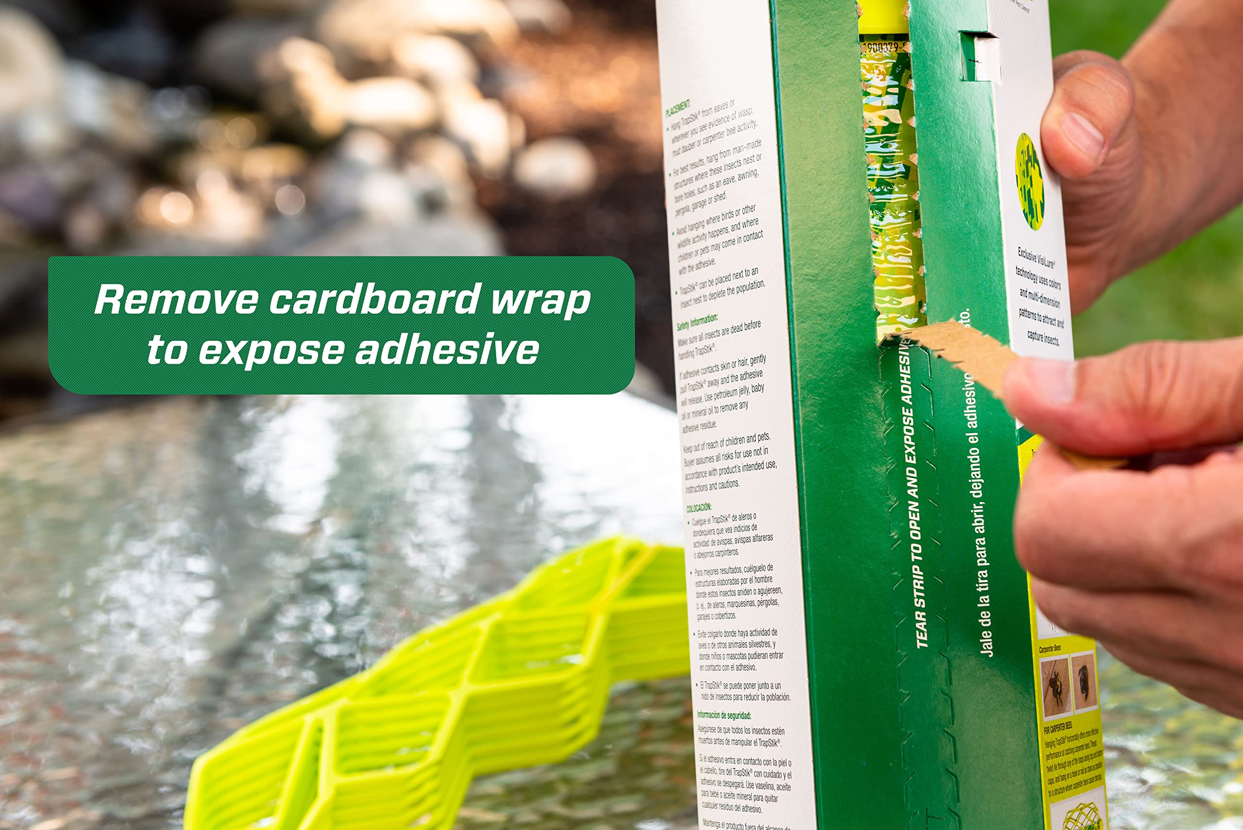 RESCUE! VisiLure® TrapStik for Wasps, Mud Daubers, Carpenter Bees – 2 Pack