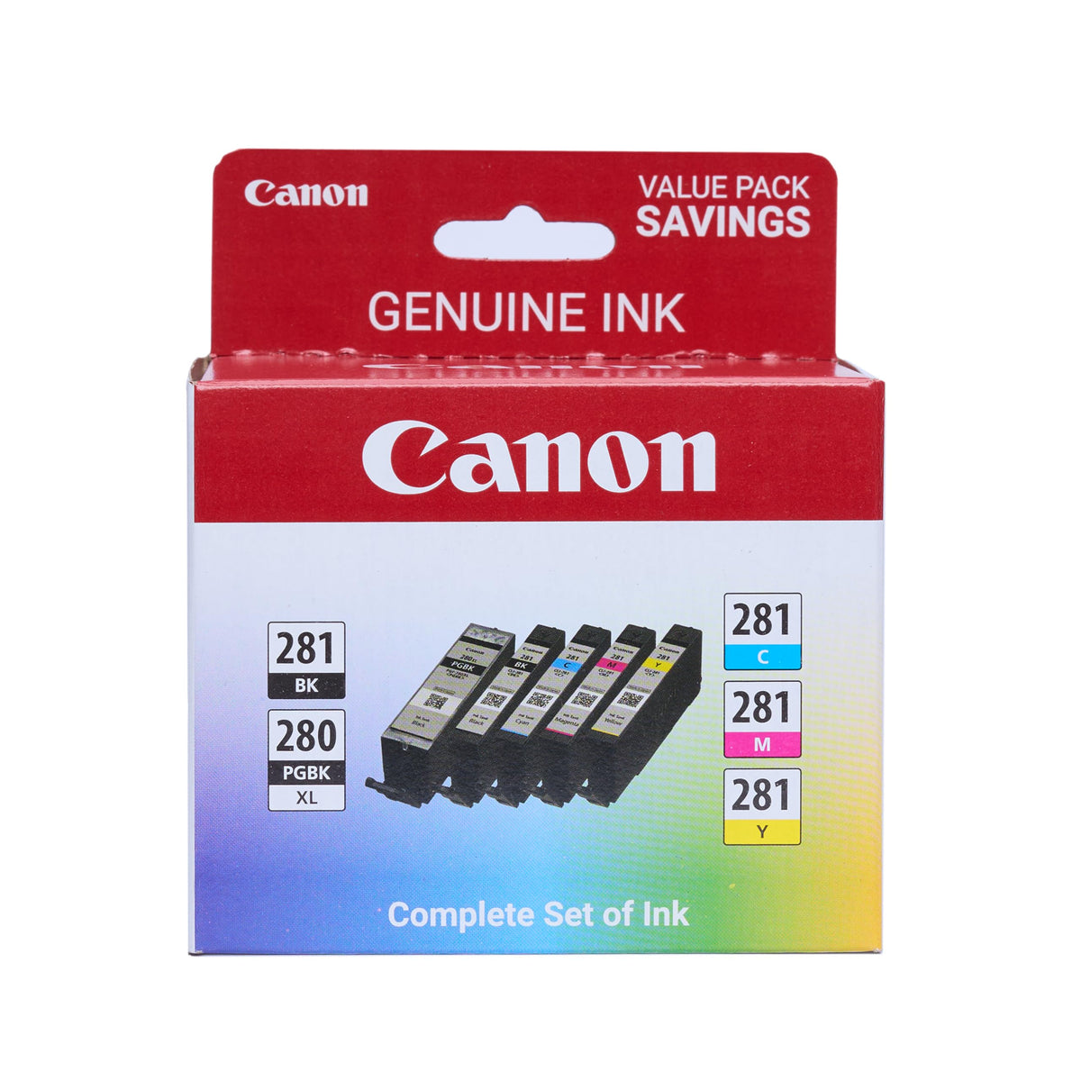 Canon PGI-280XL/CLI-281 5-Farb-Pack Kompatibel mit TR8520, TR7520, TS9120 Serie, TS8120 Serie, TS6120 Serie