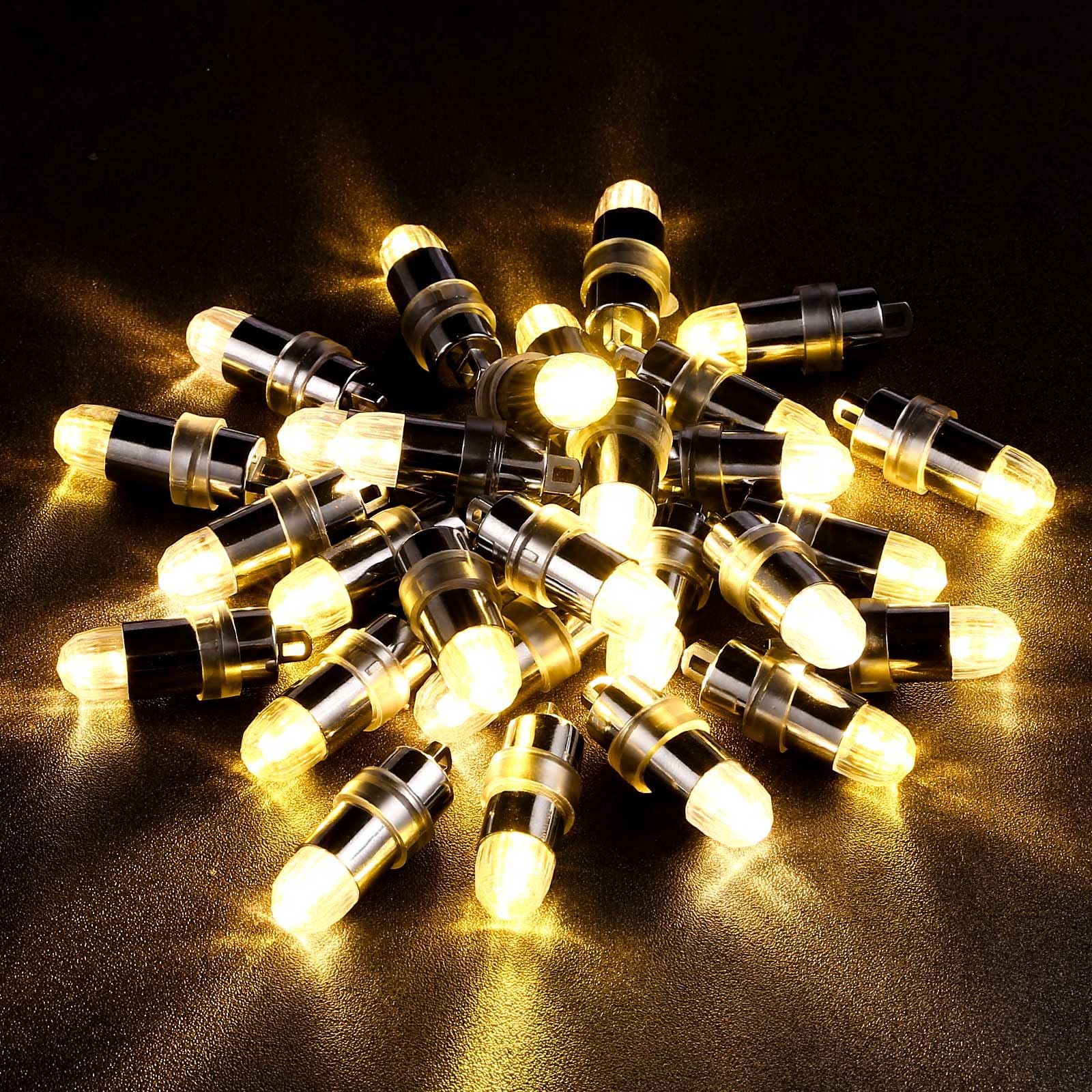 30x Battery Operated LED Party Lights Seasonal Lighting for Balloons Paper Lanterns, Waterproof - Warm White