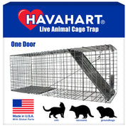 HAVAHART 1079SR Large 1-Door Humane Catch and Release Live Animal Trap Cage - Live Raccoon Trap, for Bobcats, Beavers, Dogs, & More