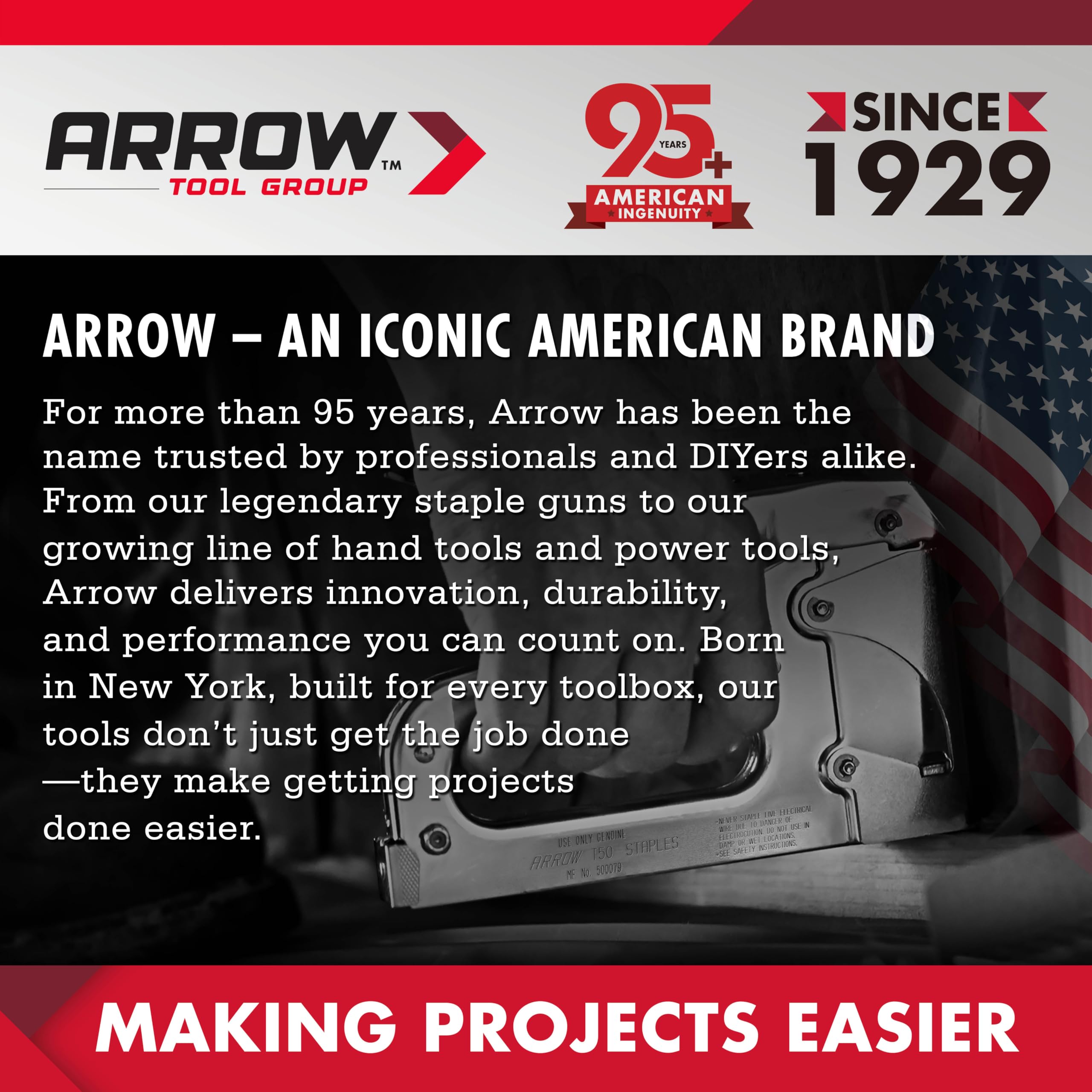 Arrow T50 Heavy Duty Staple Gun Kit, All Chrome Steel Stapler, with 3750 Pieces T50 1/4", 3/8", 1/2" Staples, for Upholstery Professional Projects