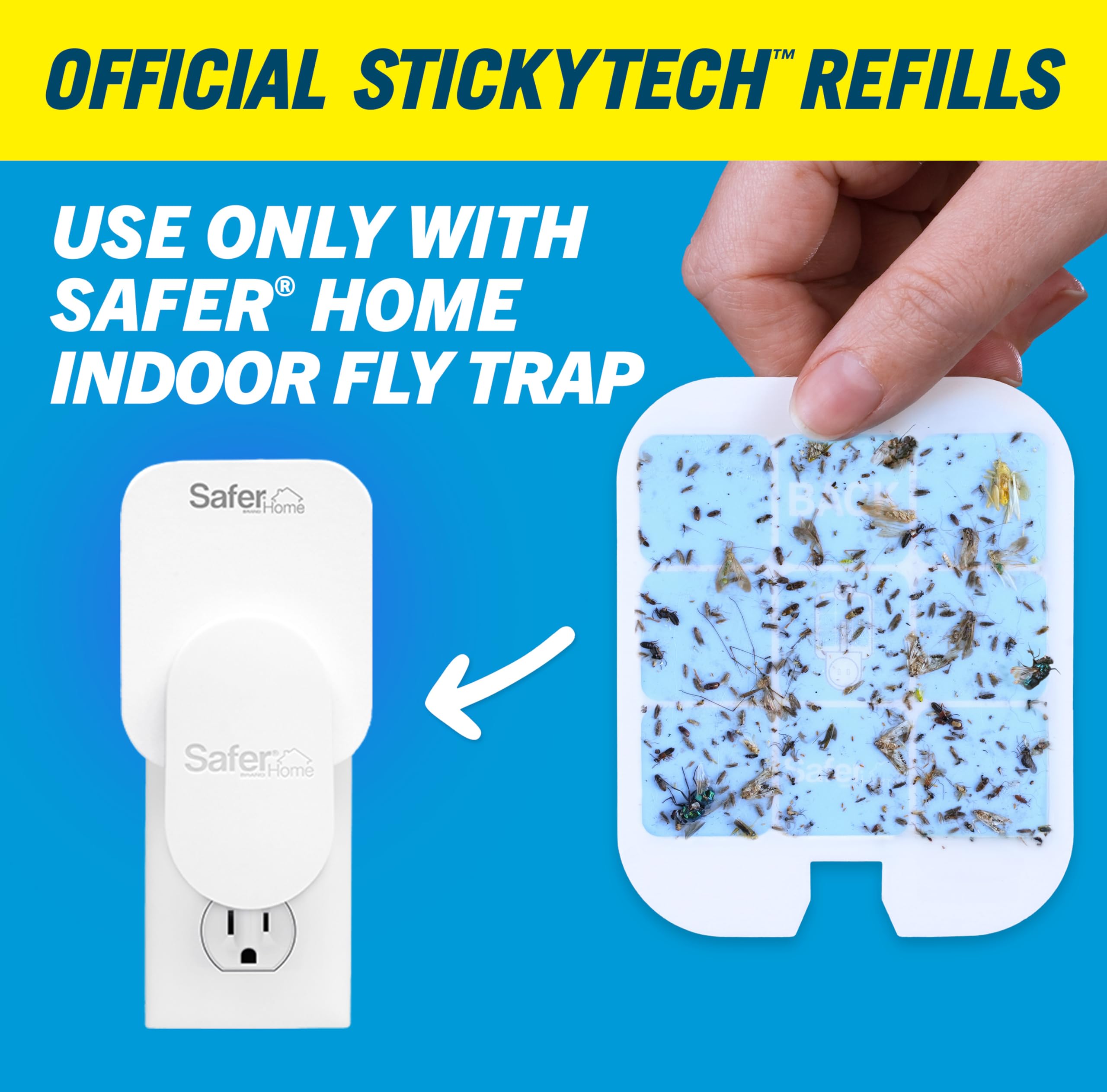 Safer Home SH503 Trap Refill Pack of Glue Cards for SH502 Indoor Fly Trap, 3 Count (Pack of 1)