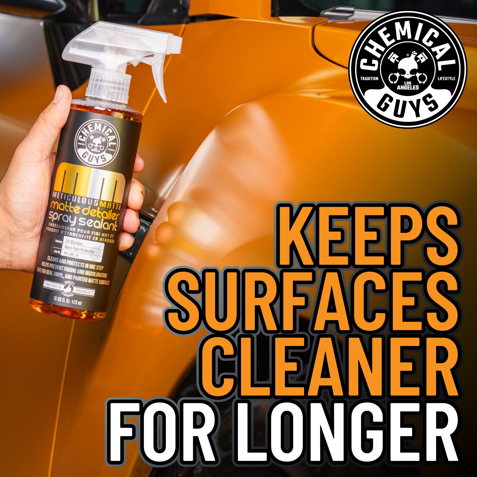 Chemical Guys SPI_995_16 Meticulous Matte Detailer and Spray Sealant for Crisp Satin & Matte Finishes, (Safe for OEM, Vinyl, & Painted Matte Surfaces) 16 fl oz