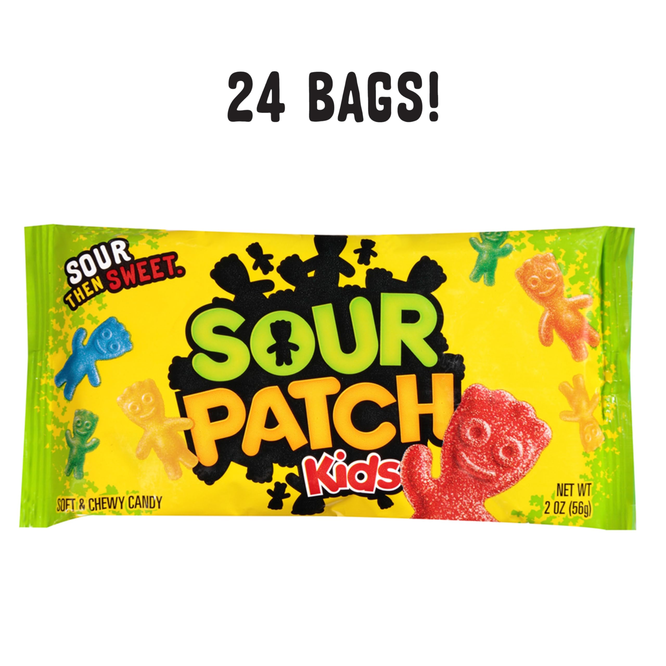 SOUR PATCH KIDS Soft & Chewy Candy, Bulk Candy, 24 - 2 oz Bags