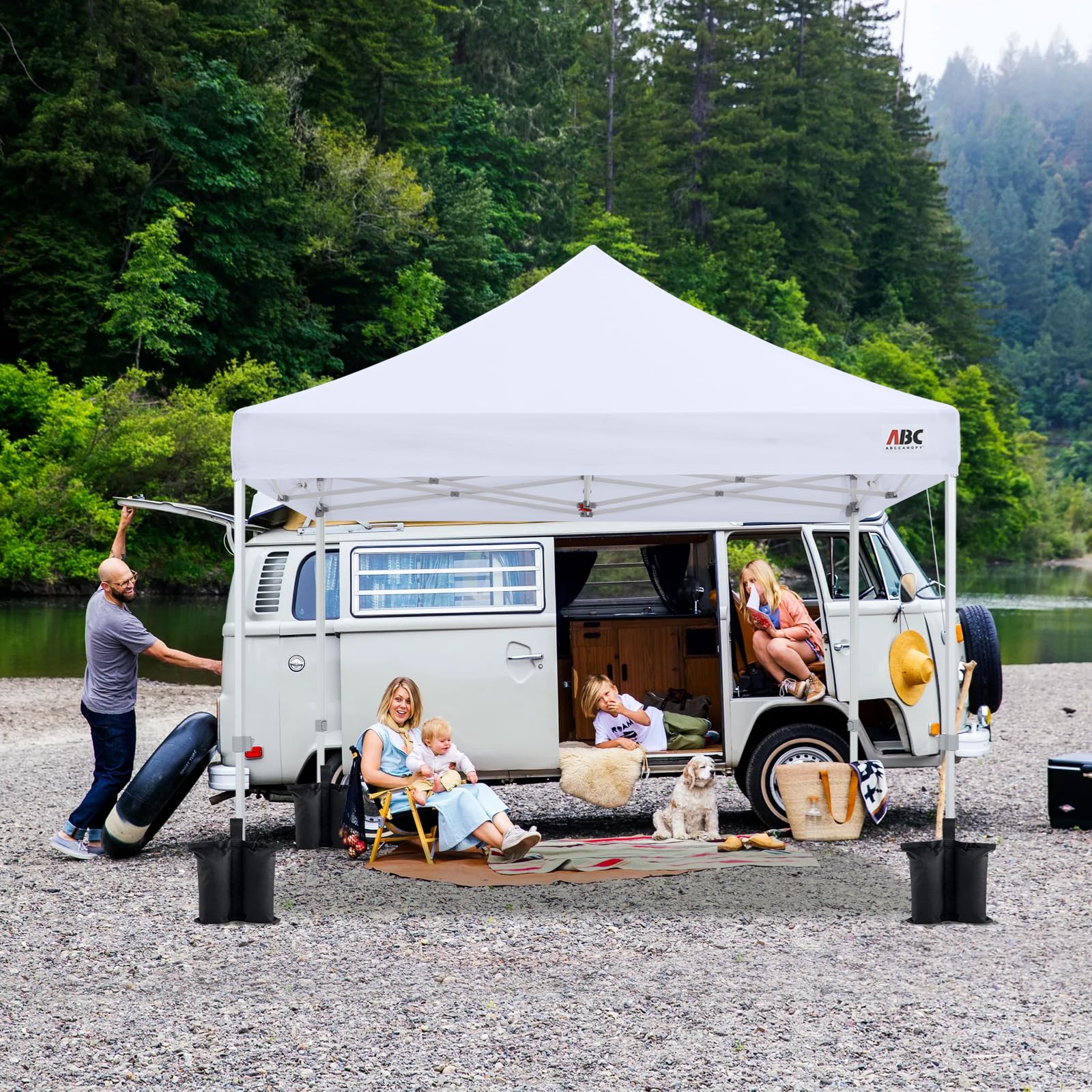 ABCCANOPY Canopy Weights 120 LBS Gazebo Tent Sand Bags,4pcs-Pack (Black)