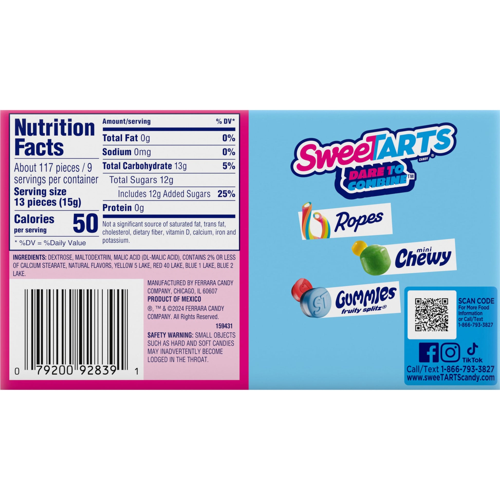 SweeTARTS Original Theater Box Candy, 5 Ounce Boxes (Pack of 10)