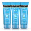 Neutrogena Hydro Boost Moisturizing Water Gel Sunscreen Lotion with Broad Spectrum SPF 50, Water-Resistant & Non-Greasy Hydrating Sunscreen Lotion, Oil-Free, 3 fl. oz, Pack of 3