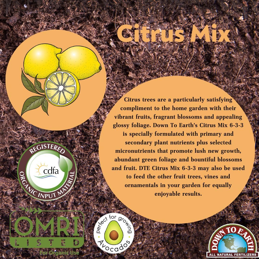 Down to Earth Organic Citrus Fertilizer Mix 6-3-3, 1 lb