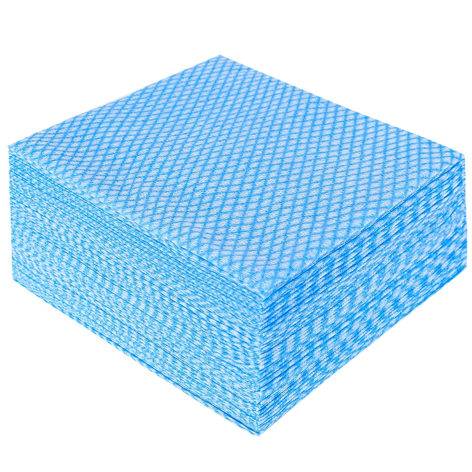 JEBBLAS Disposable Cleaning Towels Dish Towels and Dish Cloths Reusable Towels,Handy Cleaning Wipes, 50 Count/Pack,Blue
