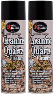 Rock Doctor Granite Cleaner, Cleans& Renews Surfaces, Granite/Marble Countertop Cleaner, Cleaning Spray for Vanity, Table Top, Kitchen Counters, Stone Surfaces 18 Fl Oz Pack of 2