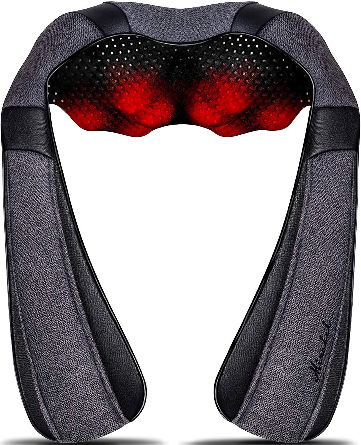 Mirakel Neck Massager with Heat, Shiatsu Shoulder Massager, Electric Kneading Back Massager, Massage Pillow for Pain Relief Deep Tissue, Fathers Day Presents, Mothers Day,Christmas Gifts Get Well Soon