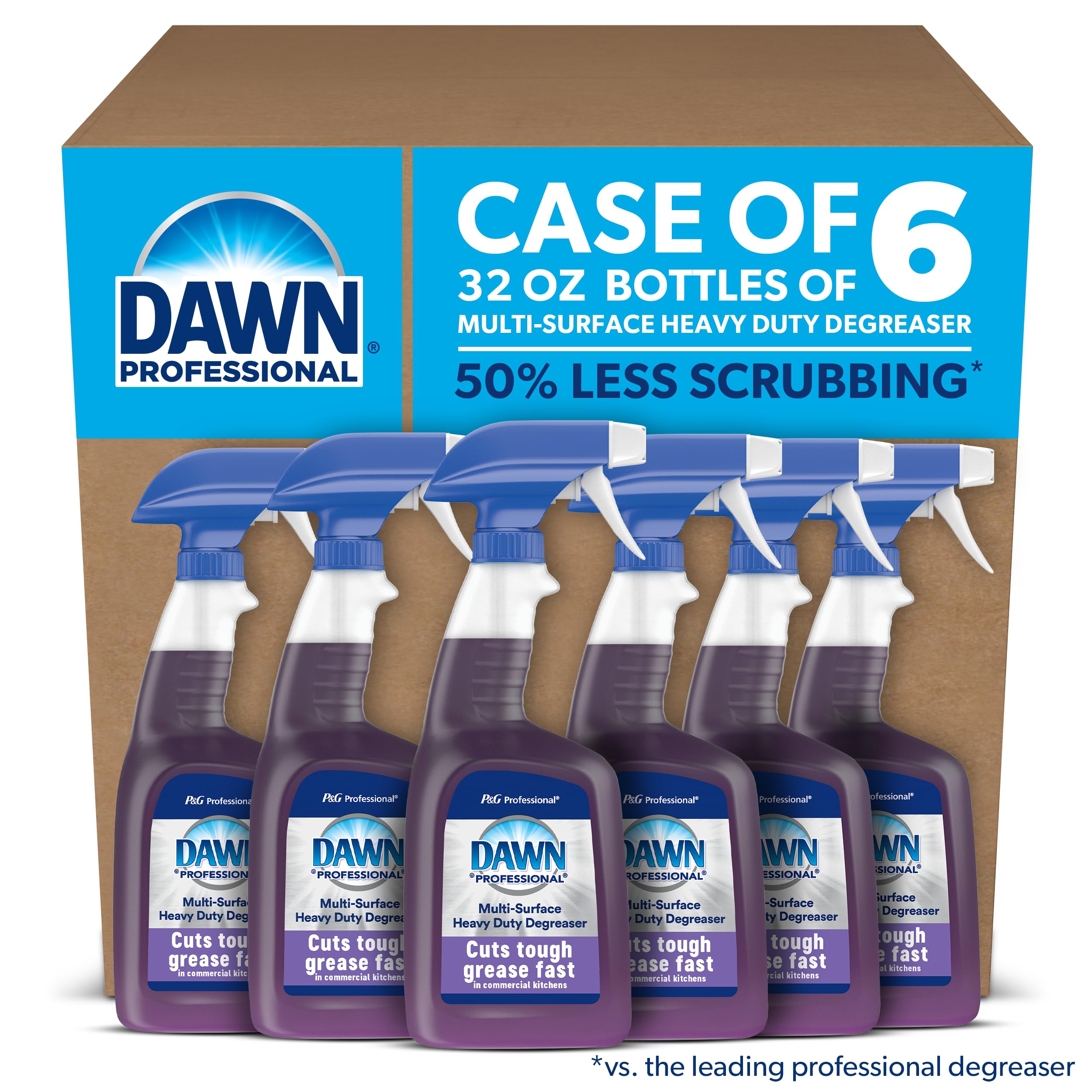Dawn Professional Multi-Surface Heavy Duty Degreaser Spray, 32 fl oz (Case of 6), Ready to Use for Kitchen, Restaurants, Foodservice, and More
