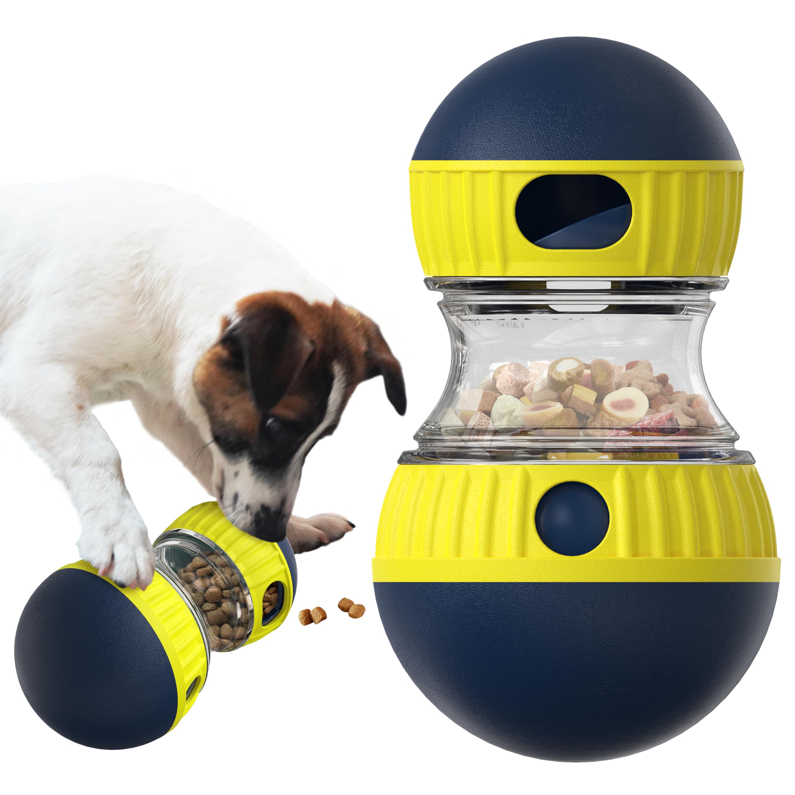 TLKNG Dog Interactive Toys Indestructible Puppy Toy Adjustable Food Dispensing Treat Dispenser Dogs Puzzles Feeder Slow Feeding for Large/Medium/Small Aggressive Chewers Breed Pet Gift