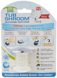 TubShroom Tub Drain Hair Catcher, Chrome – for Bathroom Drains, Fits 1.5” – 1.75” Bathtub and Shower Drains, White