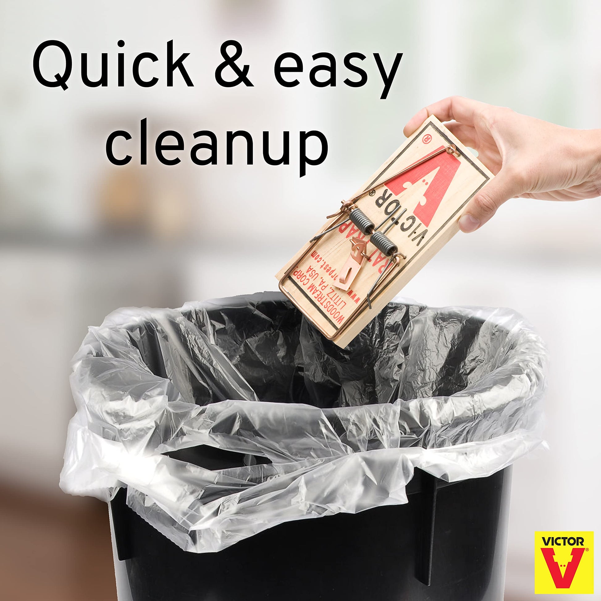 Victor M200 Metal Pedal Sustainably Sourced FSC Wood Humane Snap Rat Trap -12 Wooden Traps