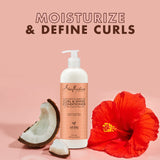 SheaMoisture Curl & Shine Conditioner Coconut & Hibiscus, for Thick, Curly Hair, to Moisturize & Soften, 24 oz