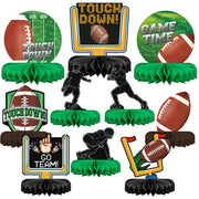 10PCS Football Party Decorations Football Table Centerpiece Football Honeycomb Centerpieces Table Toppers for Football Birthday Party Football Game Day Tailgate Party Supplies